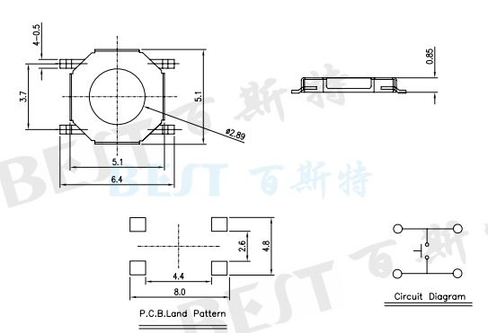 輕觸開關TS-1187N