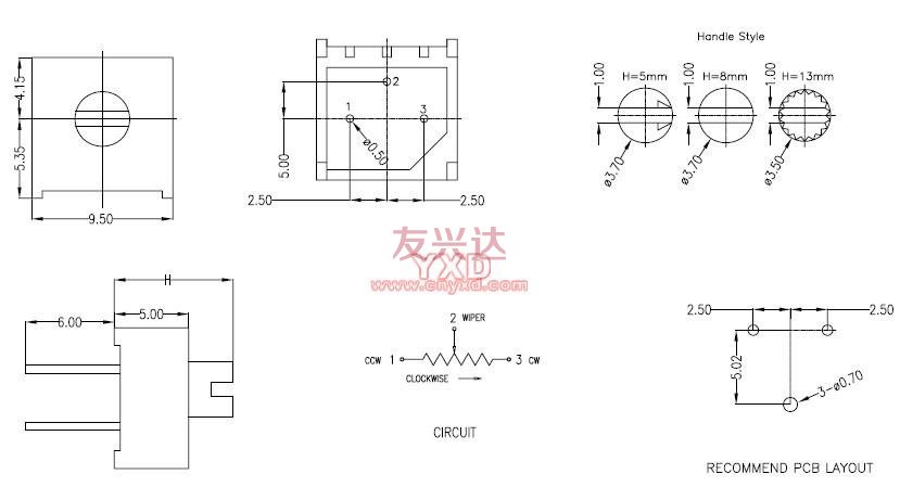 3386電位器_3386F_技術(shù)參數(shù)